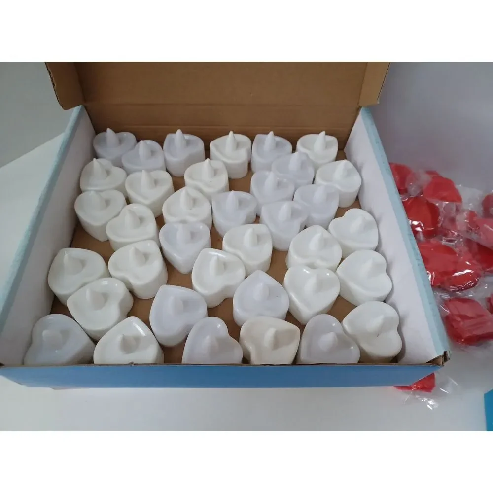 36pcs Heart Shaped Candles, Smokeless Tealights Candle,‎ Tea Light Candles